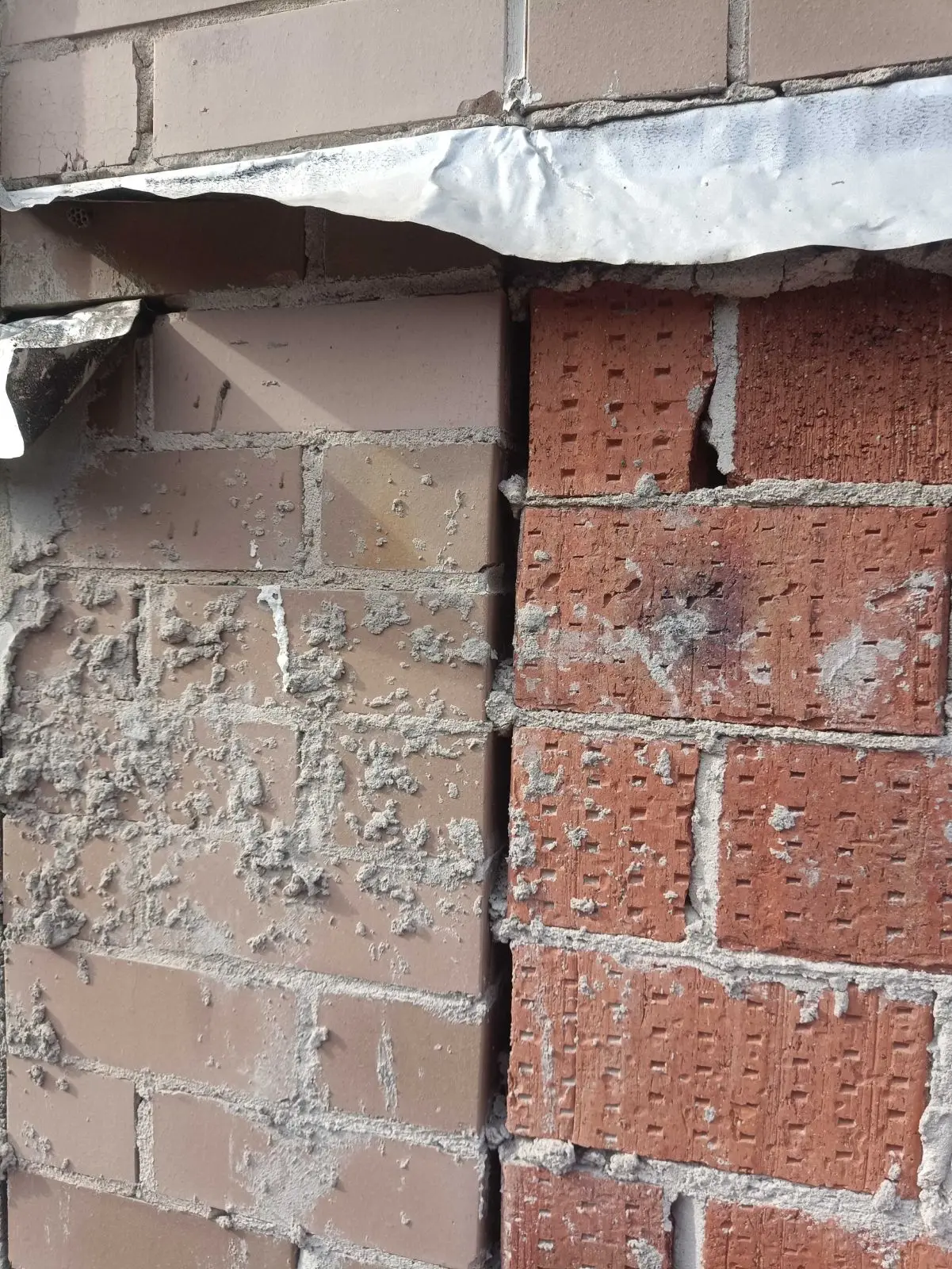 Failed joints before repointing, Brooklyn, Cornwallis St · 2026