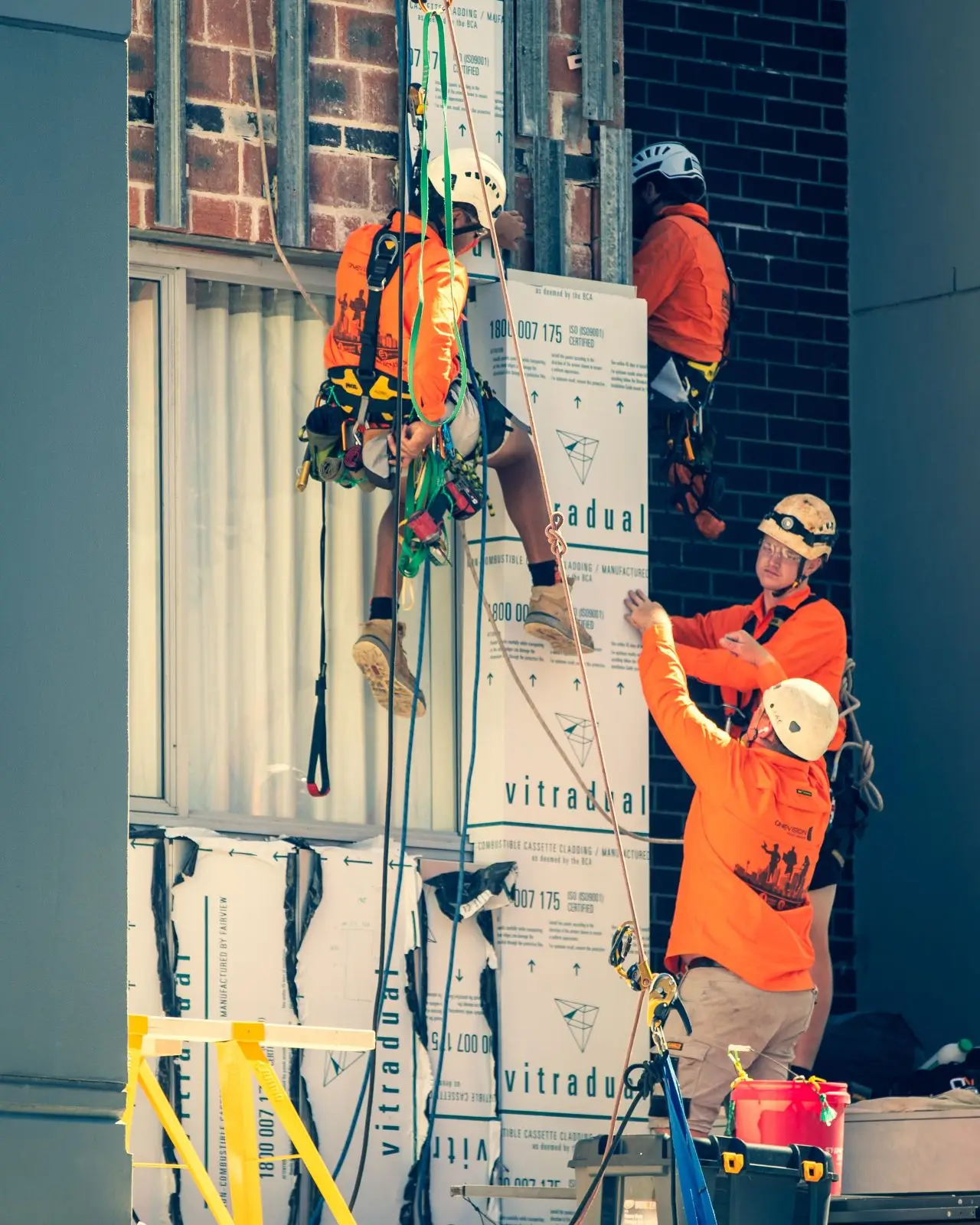 Panels going on, Building D · 2021