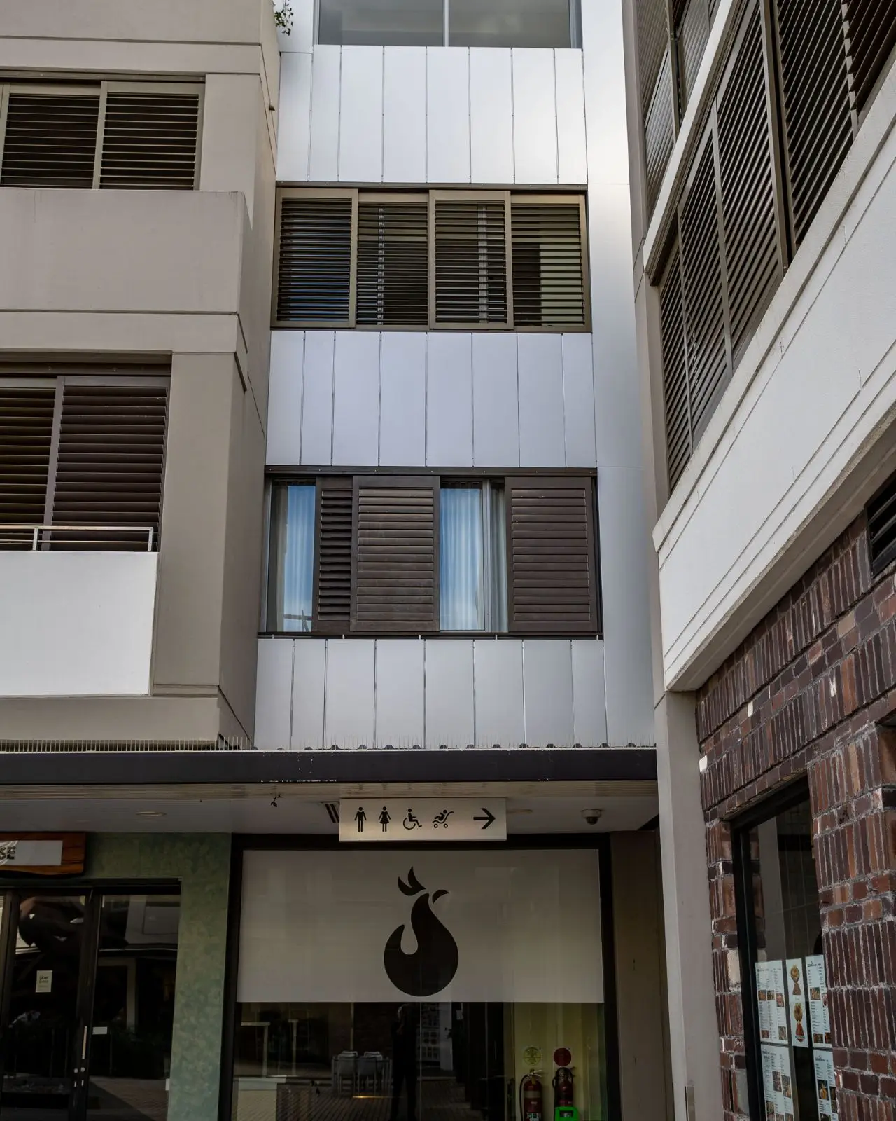 After: new cladding, Building D