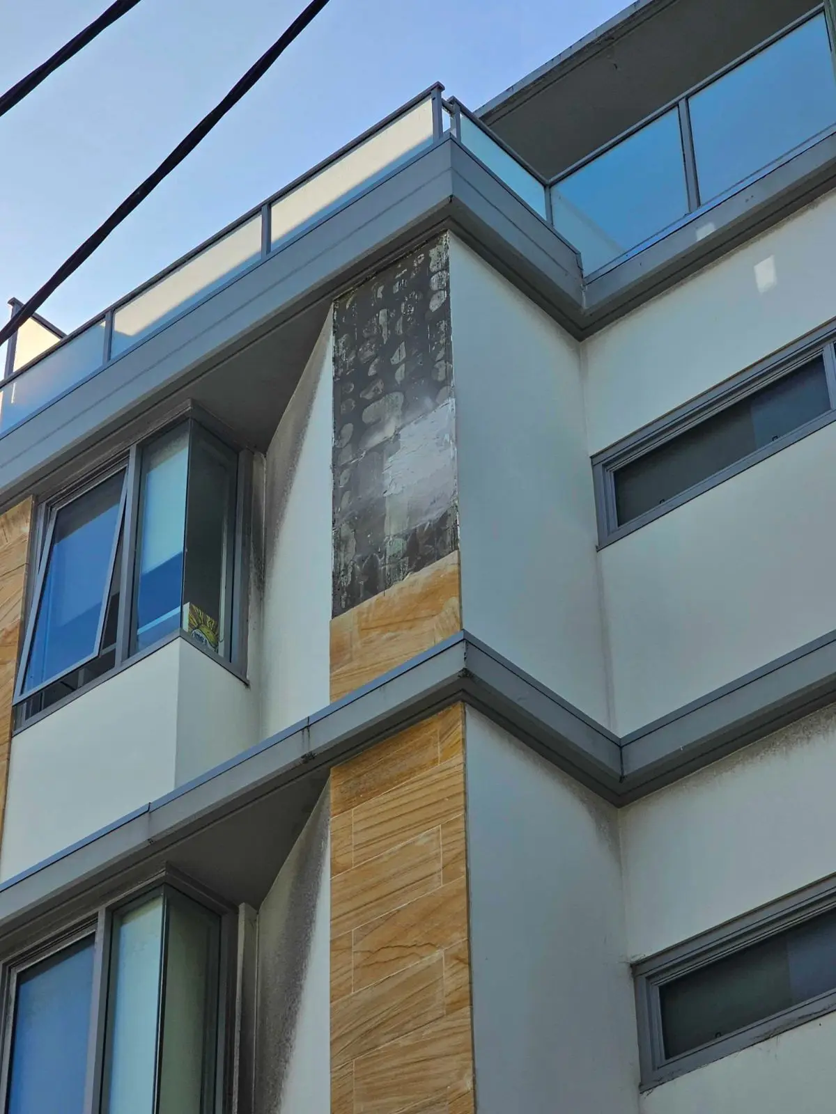 Before: decorative sandstone tiles, Kogarah