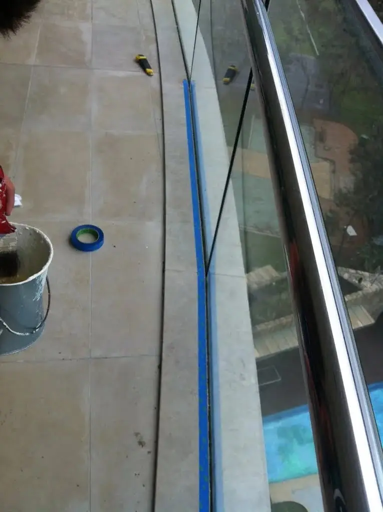 Preparing the sealant joint, Jade Apartments · 2011–12