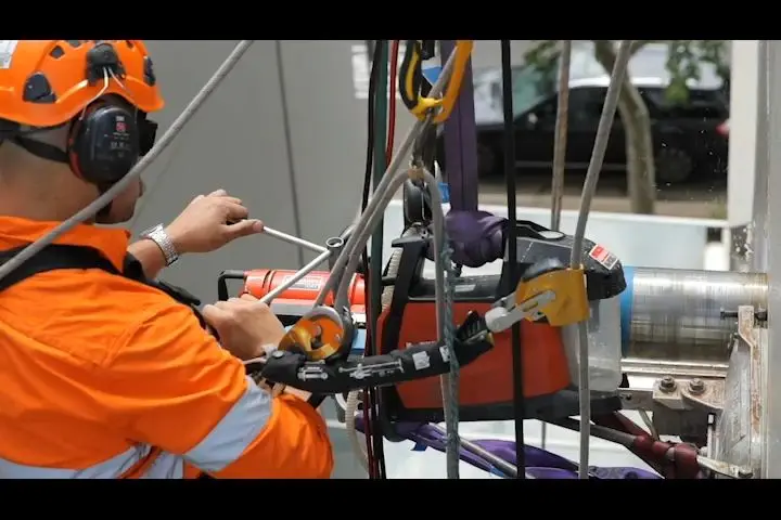 Video: Core drilling on ropes, 450 Miller St, Cammeray
