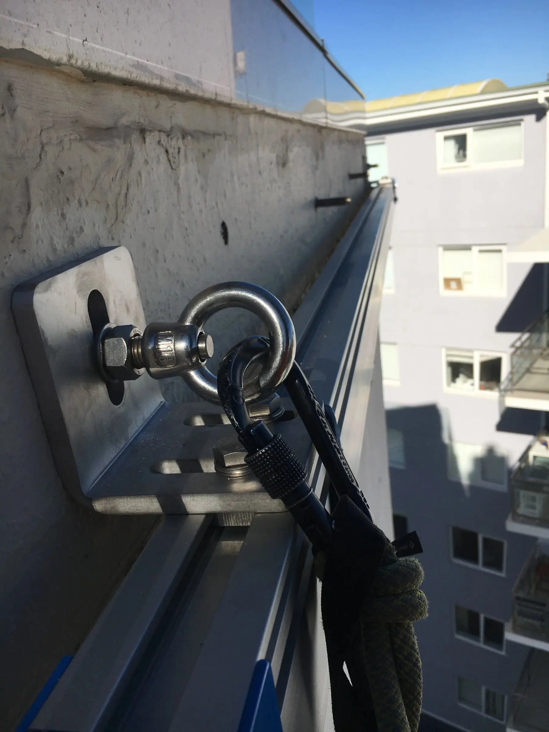 Anchor rod installed on the rail bracket, Cronulla
